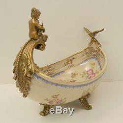 Centerpiece Bird Flower cherub Baby Art Deco Style Art Nouveau Style Porcelain B