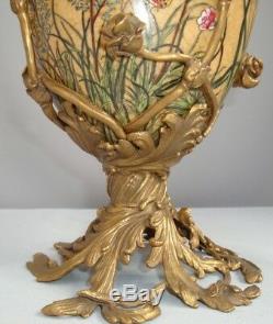 Centerpiece Urn Flower Art Deco Style Art Nouveau Style Porcelain Bronze