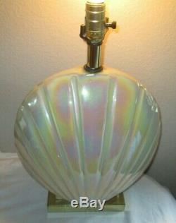 Ceramic Mother Of Pearl, Vintage Art Deco Sea Shell, Clam Table Lamp