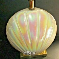 Ceramic Mother Of Pearl, Vintage Art Deco Sea Shell, Clam Table Lamp