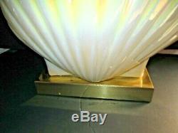 Ceramic Mother Of Pearl, Vintage Art Deco Sea Shell, Clam Table Lamp