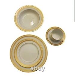 Christian Dior 5 Piece Place Setting White And Gold Gaudron