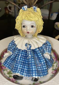 Christmas Zampiva Porcelain Spaghetti Hair Doll Girl 7.5 Vintage Antique Gift