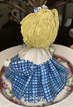 Christmas Zampiva Porcelain Spaghetti Hair Doll Girl 7.5 Vintage Antique Gift