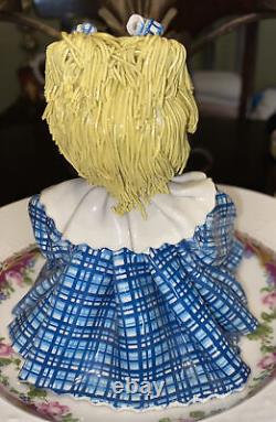 Christmas Zampiva Porcelain Spaghetti Hair Doll Girl 7.5 Vintage Antique Gift