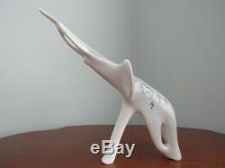 Cmielow Large Elephant Hand Made Polish Porcelain Art Deco Design Figurine