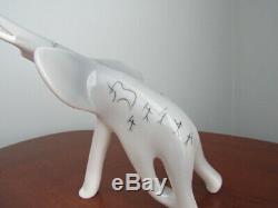 Cmielow Large Elephant Hand Made Polish Porcelain Art Deco Design Figurine