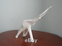 Cmielow Large Elephant Hand Made Polish Porcelain Art Deco Design Figurine