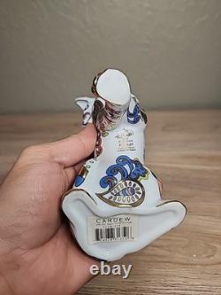 Cool Catz Paul Cardew Art Deco Porcelain Paisley Gold Yellow White Cat Figure