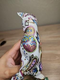 Cool Catz Paul Cardew Art Deco Porcelain Paisley Gold Yellow White Cat Figure