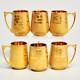 Czech Art Deco Gold Clad Porcelain Teacups Set Of 6