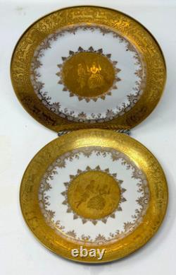 DW Porzellan Karlsbader Wertarbeit 1921 Porcelain Gold Encrusted Art Deco PLATES DW Porzellan Karlsbader Wertarbeit 1921 Porcelain Gold Encrusted Art Deco PLATES