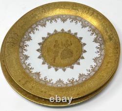 DW Porzellan Karlsbader Wertarbeit 1921 Porcelain Gold Encrusted Art Deco PLATES DW Porzellan Karlsbader Wertarbeit 1921 Porcelain Gold Encrusted Art Deco PLATES