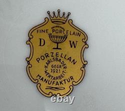 DW Porzellan Karlsbader Wertarbeit 1921 Porcelain Gold Encrusted Art Deco PLATES DW Porzellan Karlsbader Wertarbeit 1921 Porcelain Gold Encrusted Art Deco PLATES