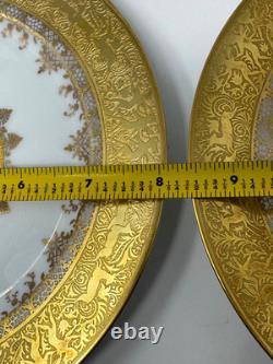 DW Porzellan Karlsbader Wertarbeit 1921 Porcelain Gold Encrusted Art Deco PLATES DW Porzellan Karlsbader Wertarbeit 1921 Porcelain Gold Encrusted Art Deco PLATES