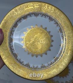 DW Porzellan Karlsbader Wertarbeit 1921 Porcelain Gold Encrusted Art Deco PLATES DW Porzellan Karlsbader Wertarbeit 1921 Porcelain Gold Encrusted Art Deco PLATES