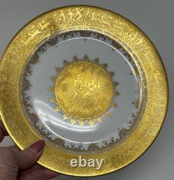 DW Porzellan Karlsbader Wertarbeit 1921 Porcelain Gold Encrusted Art Deco PLATES DW Porzellan Karlsbader Wertarbeit 1921 Porcelain Gold Encrusted Art Deco PLATES