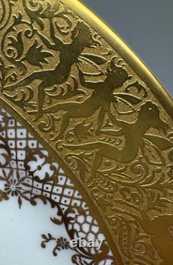 DW Porzellan Karlsbader Wertarbeit 1921 Porcelain Gold Encrusted Art Deco PLATES DW Porzellan Karlsbader Wertarbeit 1921 Porcelain Gold Encrusted Art Deco PLATES