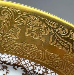 DW Porzellan Karlsbader Wertarbeit 1921 Porcelain Gold Encrusted Art Deco PLATES DW Porzellan Karlsbader Wertarbeit 1921 Porcelain Gold Encrusted Art Deco PLATES