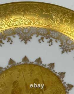 DW Porzellan Karlsbader Wertarbeit 1921 Porcelain Gold Encrusted Art Deco PLATES DW Porzellan Karlsbader Wertarbeit 1921 Porcelain Gold Encrusted Art Deco PLATES