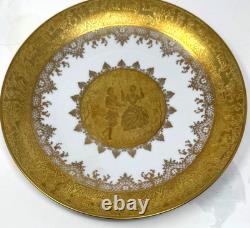 DW Porzellan Karlsbader Wertarbeit 1921 Porcelain Gold Encrusted Art Deco PLATES DW Porzellan Karlsbader Wertarbeit 1921 Porcelain Gold Encrusted Art Deco PLATES