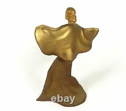 Deco Figurine Female Rare Vintage Woman 1930s Signed Royal Art Pottery Elegant