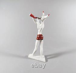 Drasche, Art Deco Minotaurus, Antique Handpainted Porcelain Figurine! (j354)