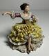 Dresden Art Porcelain Ballerina Vintage Figurine From Germany Early Crown Mark