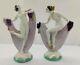 Exquisite Antique Art Deco 1930s Numbered Pair Porcelain Figurines Nudes Ladies