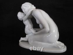 Early Large Vintage Rosenthal Mother & Child # 757 Figurine by Karl Lysek1936