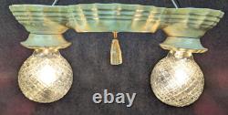 Early PORCELIER Porcelain Ceiling Light Fixture Lusterware Finish, Art Deco