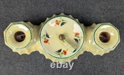 Early PORCELIER Porcelain Ceiling Light Fixture Lusterware Finish, Art Deco