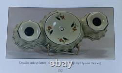 Early PORCELIER Porcelain Ceiling Light Fixture Lusterware Finish, Art Deco