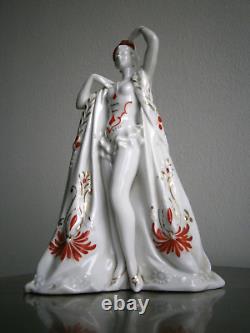 Elegant 1930s Art Deco Porcelain Fashion Antique Women's Perfume Burner