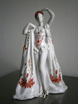 Elegant 1930s Art Deco Porcelain Fashion Antique Women's Perfume Burner