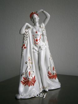 Elegant 1930s Art Deco Porcelain Fashion Antique Women's Perfume Burner