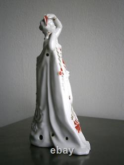 Elegant 1930s Art Deco Porcelain Fashion Antique Women's Perfume Burner