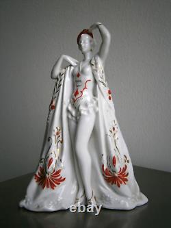 Elegant 1930s Art Deco Porcelain Fashion Antique Women's Perfume Burner