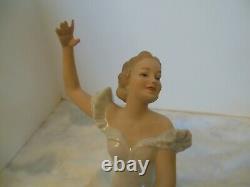 Elegant Vintage Wallendorf 1764 Art Deco Dancer Porcelain Figurine Germany #1488