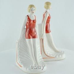 Enamels Porcelain Art Deco Style Art Nouveau Style Diver Sexy Bathing Beauty Fig