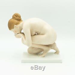 Ernst Wenck Rosenthal Nude Drinking Woman Figurine