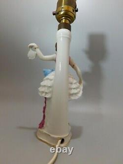 FABULOUS Antique German Porcelain ART DECO Flapper Lady Lamp Half Doll Related