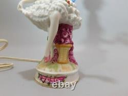 FABULOUS Antique German Porcelain ART DECO Flapper Lady Lamp Half Doll Related