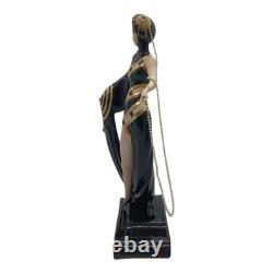 FLAPPER GIRL HOUSE OF ERTE THE FRANKLIN MINT PEARLS AND EMERALDS Figurine
