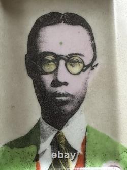 Fabienne Jouvin Paris Emporer PU YI JIN Pop Art Deco Green Porcelain Tray