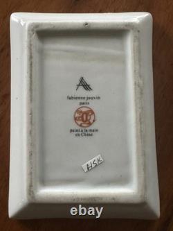 Fabienne Jouvin Paris Emporer PU YI JIN Pop Art Deco Green Porcelain Tray