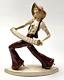 Fabulous Art Deco 10 Porcelain Figurine Accordion Player By Royal Dux / Schaff