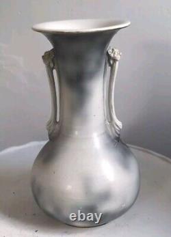 Fabulous Art Deco Nippon Hand Painted Porcelain Two Handled Vase with Cat Handles