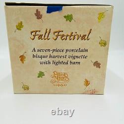 Fall Festival Precious Moments by Enesco 7 Piece Set Porcelain Bisque Harvest