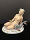 Fasold & Stauch Reclining Nude With Fish Porcelain Figurine Wallendorf Germany
